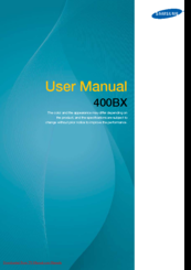 Samsung SyncMaster 400BX User Manual