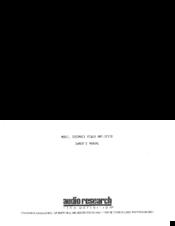 Audio Research D250MKII Owner's Manual