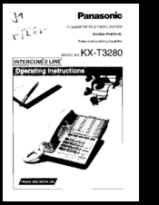 Panasonic EASA-PHONE KX-T3280 Operating Instructions Manual