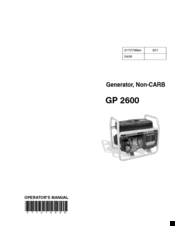 Wacker Neuson GP 2600 Operator's Manual