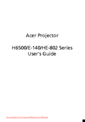 Acer HE-802 Series User Manual