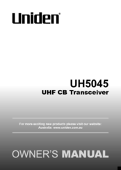 Uniden UH5045 Owner's Manual