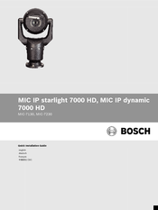 Bosch MIC-7230 Quick Installation Manual