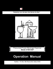 SaniServ A7081HEP Operation Manual