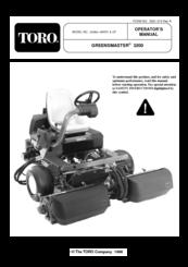 Toro GREENSMASTER 3200 Operator's Manual