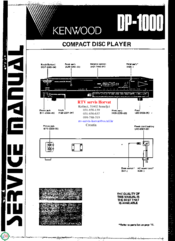 Kenwood Dp 1000 Manuals Manualslib