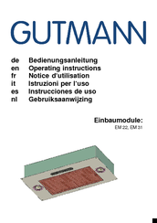 gutmann EM 31 Operating Instructions Manual