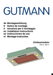 GUTMANN EM 22 Installation Instructions Manual
