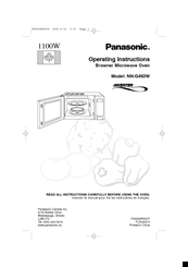 Panasonic NN-G463W Operating Instructions Manual