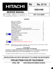Hitachi 50GX49B Service Manual