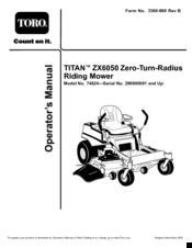 Toro 74824 Operator's Manual