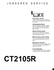 Jonsered ANLEITUNGSHANDBUCH CT2105 R Instruction Manual