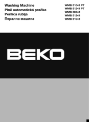 Beko WMB 51041 PT Instruction