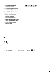 EINHELL BG-CH 18 Li Original Operating Instructions