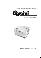 Gemini QUIET BRAILLE SERIES User Manual