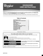 Whirlpool WDF520PADM User Instructions