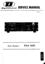 Dynacord PAA 880 Service Manual
