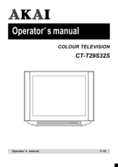 Akai CT-T29S32S Operator's Manual
