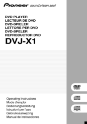 Pioneer DVJ-X1 - Professional DVD Turntable Operating Instructions Manual