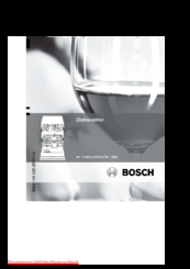 Bosch SGI 58M05 Instructions For Use Manual
