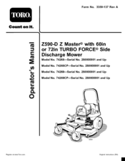 Toro 74269CP Operator's Manual