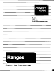 Tappan 37 series Owner's Manual