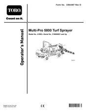 Toro Multi-Pro 5800 Operator's Manual