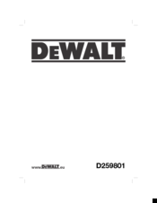 DeWalt D259801 User Manual