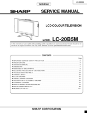 Sharp AQUOS LC-20B5M Service Manual