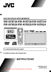 JVC KW-AVX726 Instruction Manual