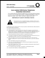 Lucent Technologies 4400 series Assembly Instructions Manual
