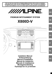 Alpine X800D-V Installation Manual