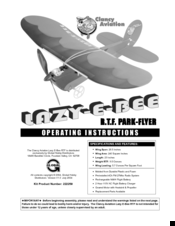 Clancy Aviation lazy-e-bee Operating Instructions Manual