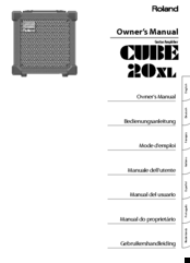 Roland CUBE 20XL Owner's Manual
