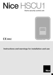 Nice HSCU1 Instructions And Warnings For Installation And Use