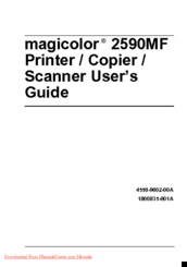 Konica Minolta Magicolor 2590 MF User Manual