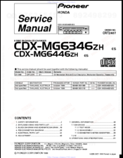 Pioneer CDX-MG6346ZH Servise Manual