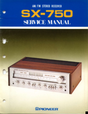 Pioneer SX-750 Service Manual