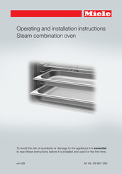 Miele DGC 6660 Operating And Installation Instructions