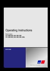 MTU M015710/04E Operating Instructions Manual