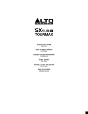 Alto SX SUB I5 TOURMAX Quick Start Manual