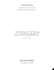 Zaxcom Nomand User Manual
