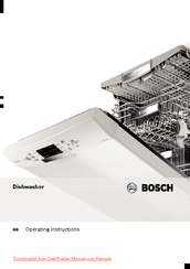 Bosch SMS 53N18 Operating Instructions Manual