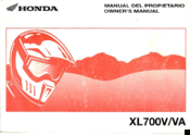 Honda Transalp XL700V Owner's Manual