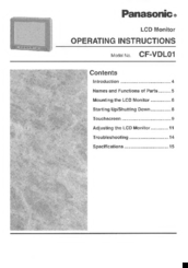 Panasonic CF-VDL01 Operating Instructions Manual