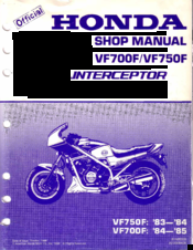 Honda InterceptorVF700F Shop Manual