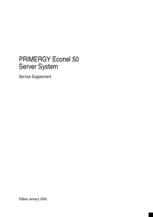 Fujitsu PRIMERGY Econel 50 Service Supplement Manual
