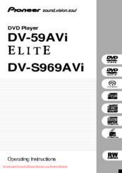 Pioneer Elite DV-S969AVi Operating Instructions Manual