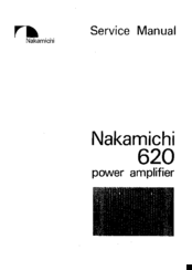Nakamichi 620 Service Manual