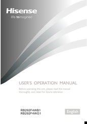 Hisense RB292F4WB1 User's Operating Manual